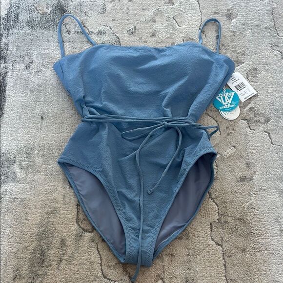 Blue One Piece Swimwear Classic Design